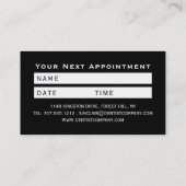 白い心の歯のロゴ、歯科医アポイントメント 名刺 (裏面)