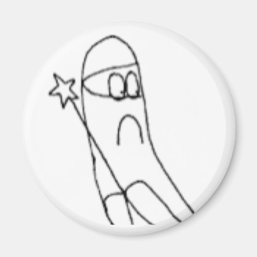 白い忍者は善行する マグネット (正面)