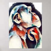 白い思想家サル ポスター (正面)