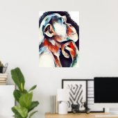 白い思想家サル ポスター (ホームオフィス)