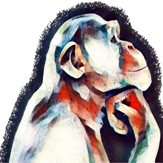 白い思想家サル ポスター