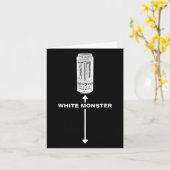 白い怪物おもしろいのジョーク男の友達 カード (黄色い花)