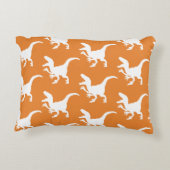 白い恐竜ラプターシルエット アクセントクッション (裏面)