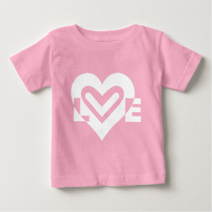 白い愛 ベビーTシャツ