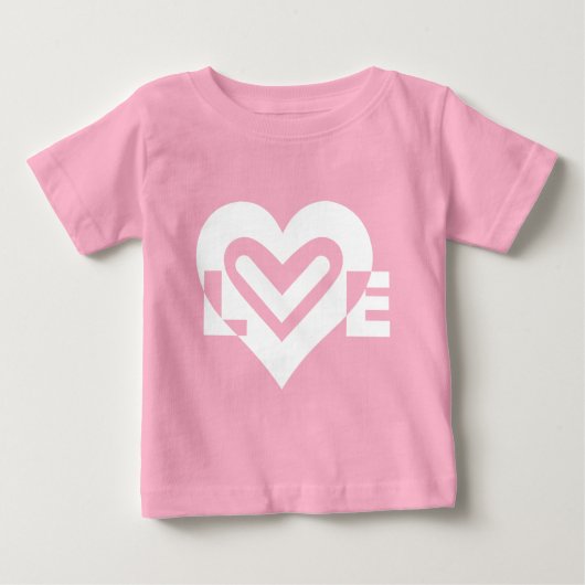 白い愛 ベビーTシャツ (正面)