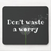 白い感動的タンポポ マウスパッド (正面)