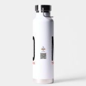 白い感謝していなし ウォーターボトル (左面)