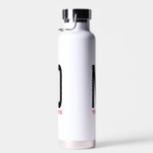 白い感謝していなし ウォーターボトル (右面)