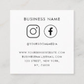 白い感謝ロゴ QRコード カスタム 小規模ビジネス 割引カード (裏面)