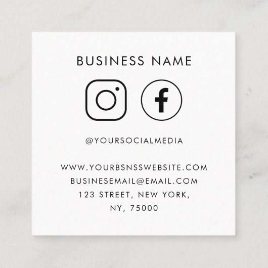 白い感謝ロゴ QRコード カスタム 小規模ビジネス 割引カード (裏面)