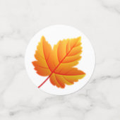 白い感謝祭のテーブル紙吹雪の紅葉 コンフェッティ (スモール正面)