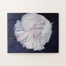 白い戦闘魚 ジグソーパズル