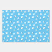 白い手のプリントパターンピンク青い紫 ラッピングペーパーシート (正面2)