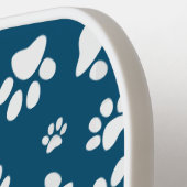 白い手プリントデザインのピックボールパドル ピックルボールラケット (左詳細)