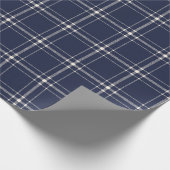 白い手描きの国の農家の援助の海軍 ラッピングペーパー (角)