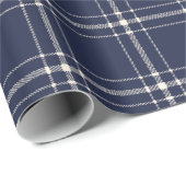 白い手描きの国の農家の援助の海軍 ラッピングペーパー (ロールコーナー)