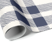 白い手描きの国の農家の援助の海軍 ラッピングペーパー (ロールコーナー)