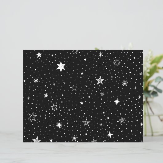 白い手描き星(黒) (スタンド正面)