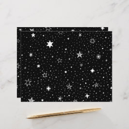 白い手描き星（黒）