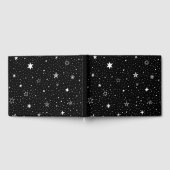 白い手描き星（黒） ゲストブック (全面)