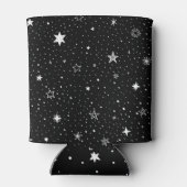 白い手描き星(黒) 缶クーラー (裏面)
