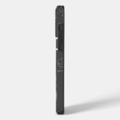 白い手書きの数学の公式の計算機  iPhoneケース (左側面)