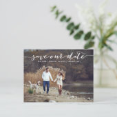 白い手書きスクリプ救ト写真日時II 案内ポストカード (スタンド正面)