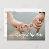 白い手書き写真の日付を変更 案内ポストカード (正面/裏面)