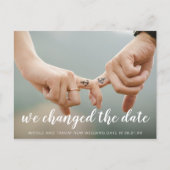 白い手書き写真の日付を変更 案内ポストカード (正面)