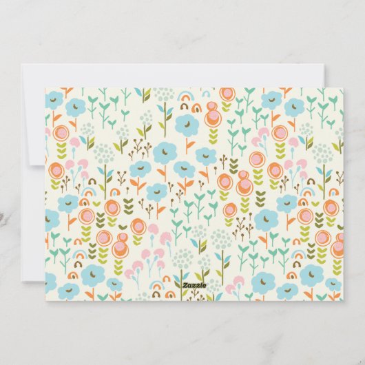 白い手書き文字の復活祭の恵み写真 シーズンカード (裏面)