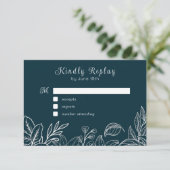 白い手書き葉の エンクロージャーカード (スタンド正面)