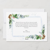 白い手書き風の写真 ホリデー カード (裏面)