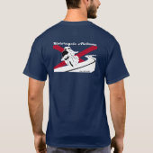 白い手紙が付いているMC-ALの暗いTシャツ Tシャツ (裏面)