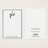 白い手縁ど引きフォントイヤリング表示 (正面&裏面)