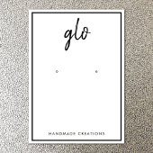 白い手縁ど引きフォントイヤリング表示