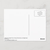 白い手袋をはめた着席した女性のポートレート ポストカード (裏面)