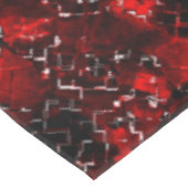 白い投げ桶で葉が赤い点々のある色合い テーブルクロス (アングル)