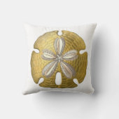 白い投球枕の金砂ドル クッション (裏面)