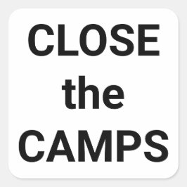 白い抗議に対するはっきりしたCAMPSの黒い文字を閉じる スクエアシール