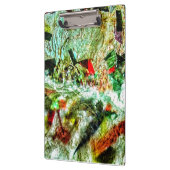 白い抽象芸術クリップボード，喜ばしい白の色 クリップボード (左)