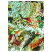 白い抽象芸術クリップボード，喜ばしい白の色 クリップボード (裏面)