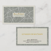 白い抽象芸術線 名刺 (正面/裏面)