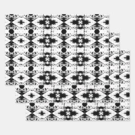 白い拇印Cookieの木の樹皮パターン（の模様が）ある ラッピングペーパーシート