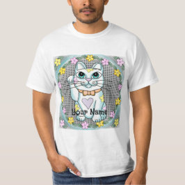 白い招き猫 Tシャツ