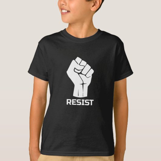 白い拳で抵抗せよ Tシャツ (正面)
