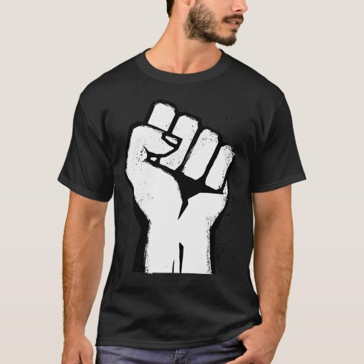 白い拳のレジスタンス Tシャツ (正面)