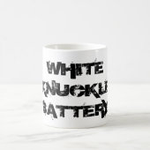白い指の関節電池-コーヒー・マグ コーヒーマグカップ (中央)
