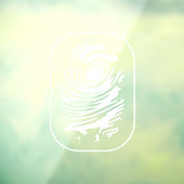 白い指紋ウィンドウの貼り付け ウィンドウサイン (シート3)