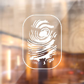 白い指紋ウィンドウの貼り付け ウィンドウサイン (シート2)