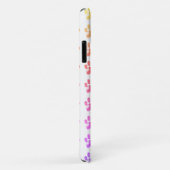 白い数々の上に彩色の足跡を付ける Case-Mate iPhoneケース (裏面/右)